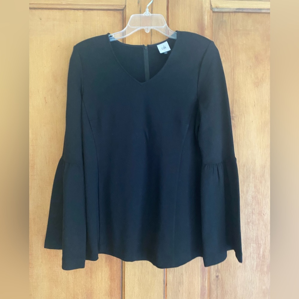 Cabi longsleeved, V-neck black top